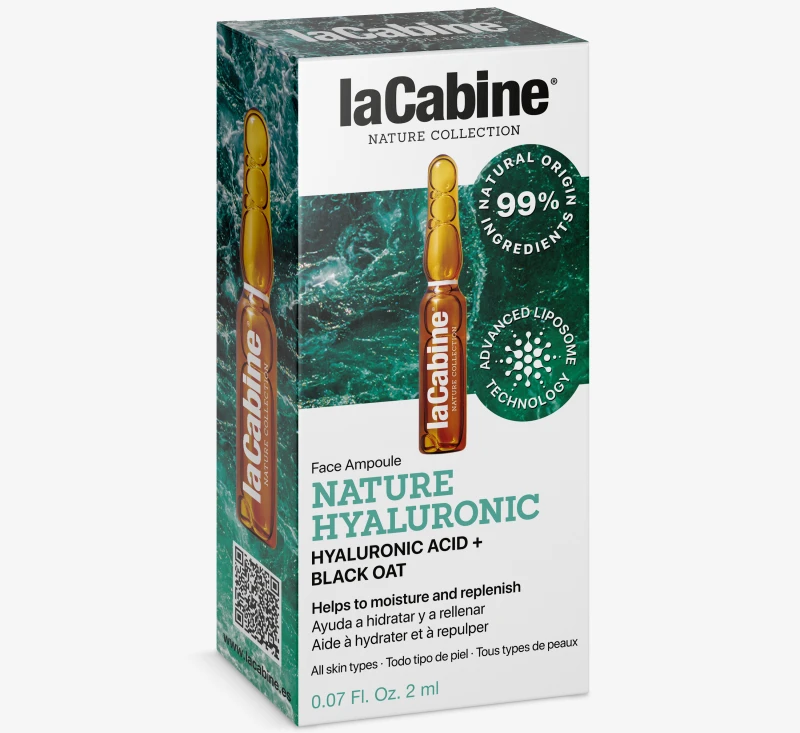 photo-LaCabine Nature Hyaluronic Висококонцентрована ампула для зволоження та відновлення шкіри обличчя з гіалуроновою кислотою та чорним вівсом, 2 мл. Термiн до 07.2026р.-0