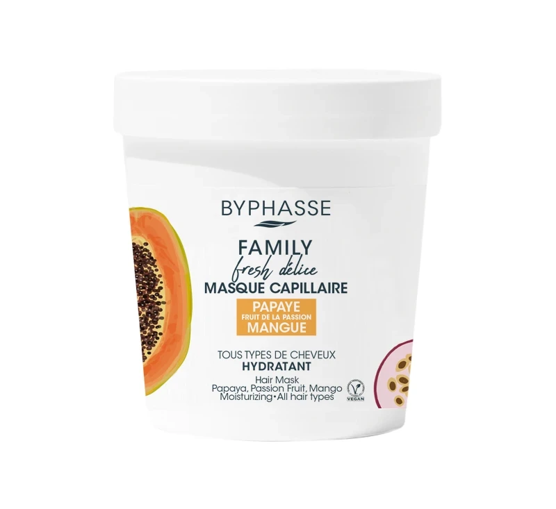 photo-Byphasse FAMILY FRESH DELICE маска для всіх типів волосся з папаєю, маракуєю та манго, термін до 06.2026-0