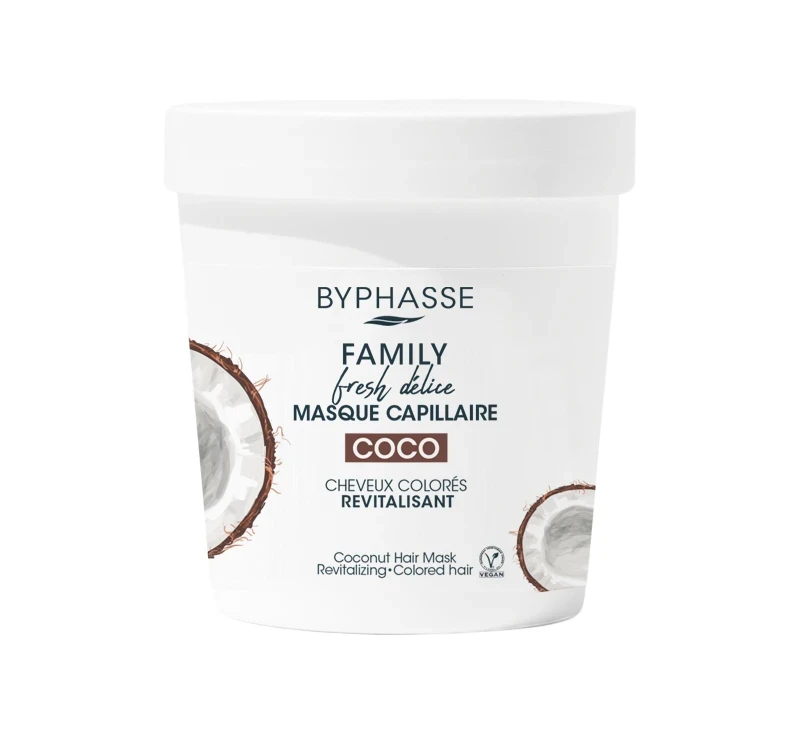 photo-Byphasse FAMILY FRESH DELICE маска для фарбованого волосся з кокосом, термін до 06.2026-0